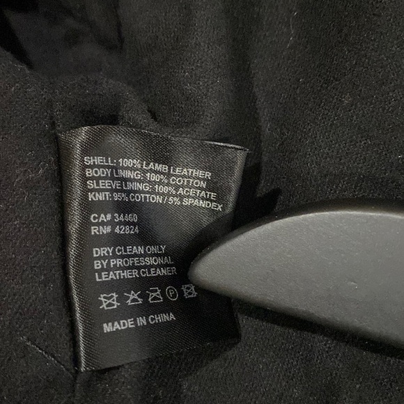 New Veda Classic Max Black Leather Jacket - Picture 10 of 12